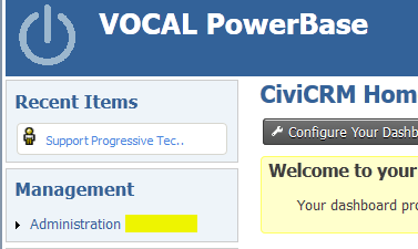 Powerbase interim Administrator link